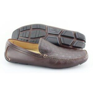 SALVATORE FERRAGAMO 'Pacifico 2' Dark Brown Leather Loafers Size US 9.5